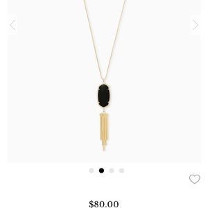 Kendra Scott black and gold necklace